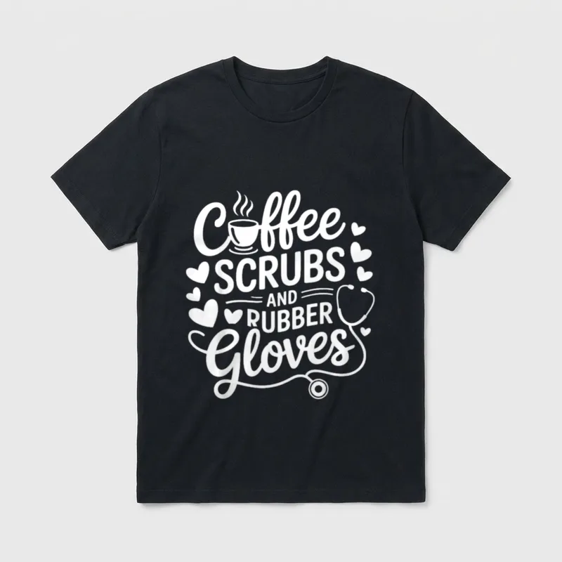 Coffee Scrubs Rubber Gloves Medical Perfect T-Shirt – Classic T-Shirt in Black
