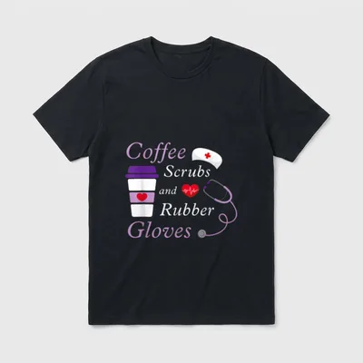 Medical Nurse Rubber T-Shirt – Classic T-Shirt in Black