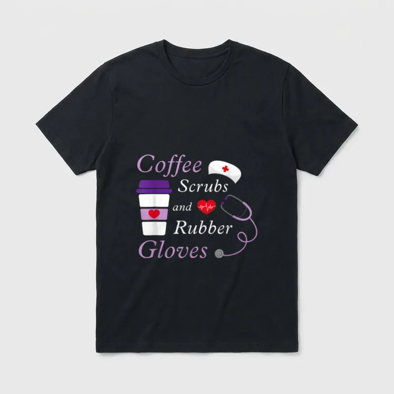Medical Nurse Rubber T-Shirt – Classic T-Shirt in Black