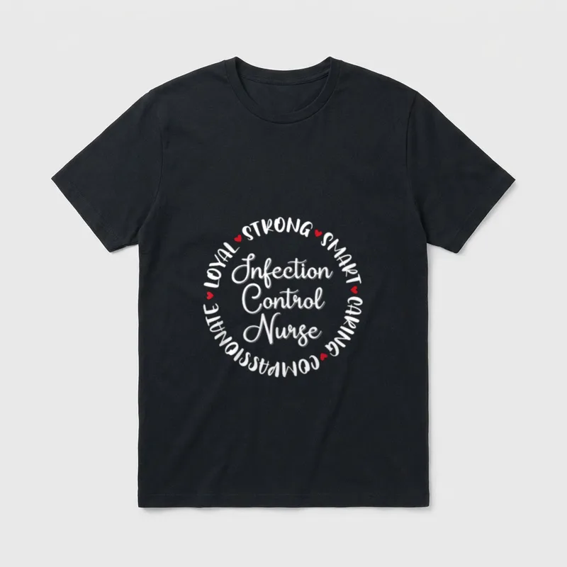 Infection Control Nurse Nurses Graduation Medical T-Shirt – Classic T-Shirt in Black