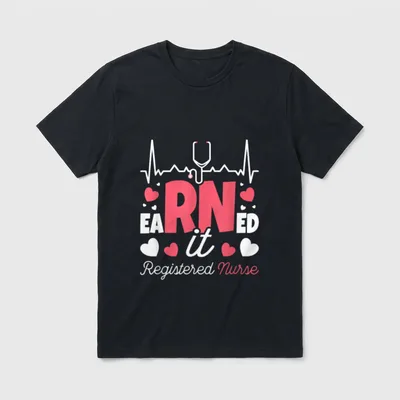 Graduating Class of 2022 Nursing Earned T-Shirt – Classic T-Shirt in Black