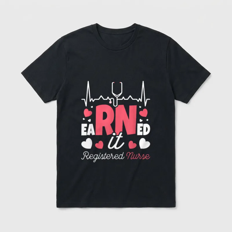 Graduating Class of 2022 Nursing Earned T-Shirt – Classic T-Shirt in Black