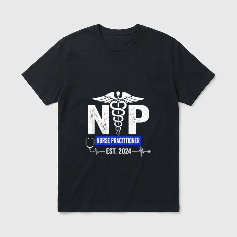 Nurse Practitioner Est 2024 Graduation Grad T-Shirt – Classic T-Shirt in Black