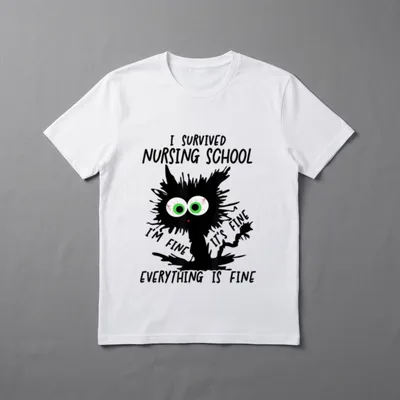 I Survived Nursing School Graduation 2026 T-Shirt – Classic T-Shirt in Black