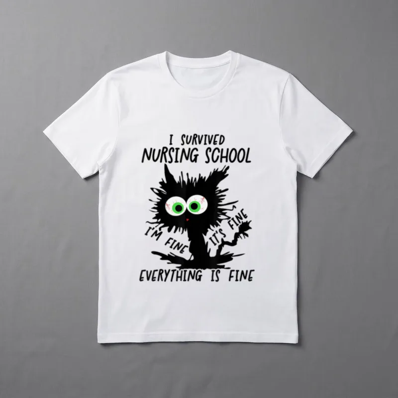 I Survived Nursing School Graduation 2026 T-Shirt – Classic T-Shirt in Black