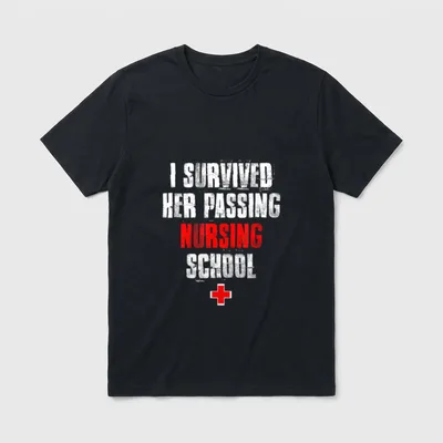 I Survived Her Passing Nursing Paramedic T-Shirt – Classic T-Shirt in Black