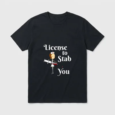 Student Nurse Graduation License T-Shirt – Classic T-Shirt in Black