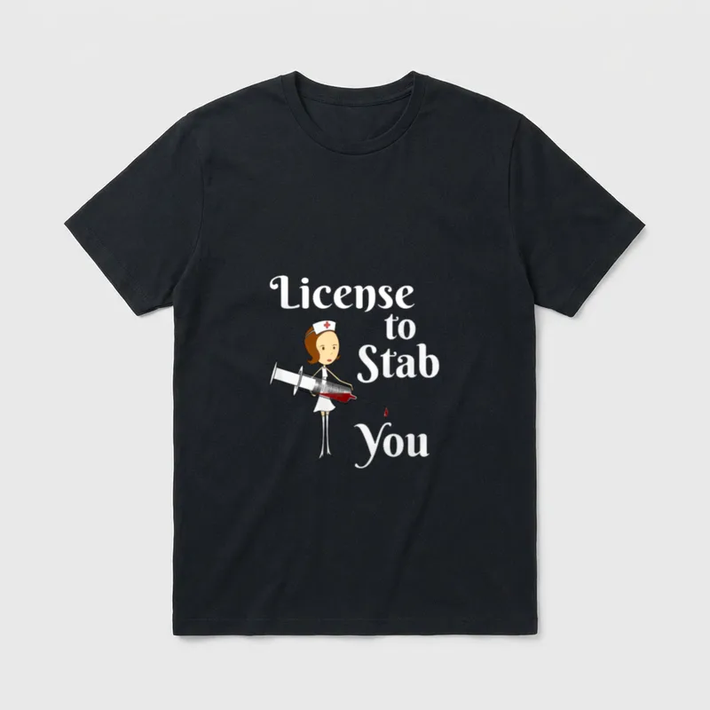 Student Nurse Graduation License T-Shirt – Classic T-Shirt in Black