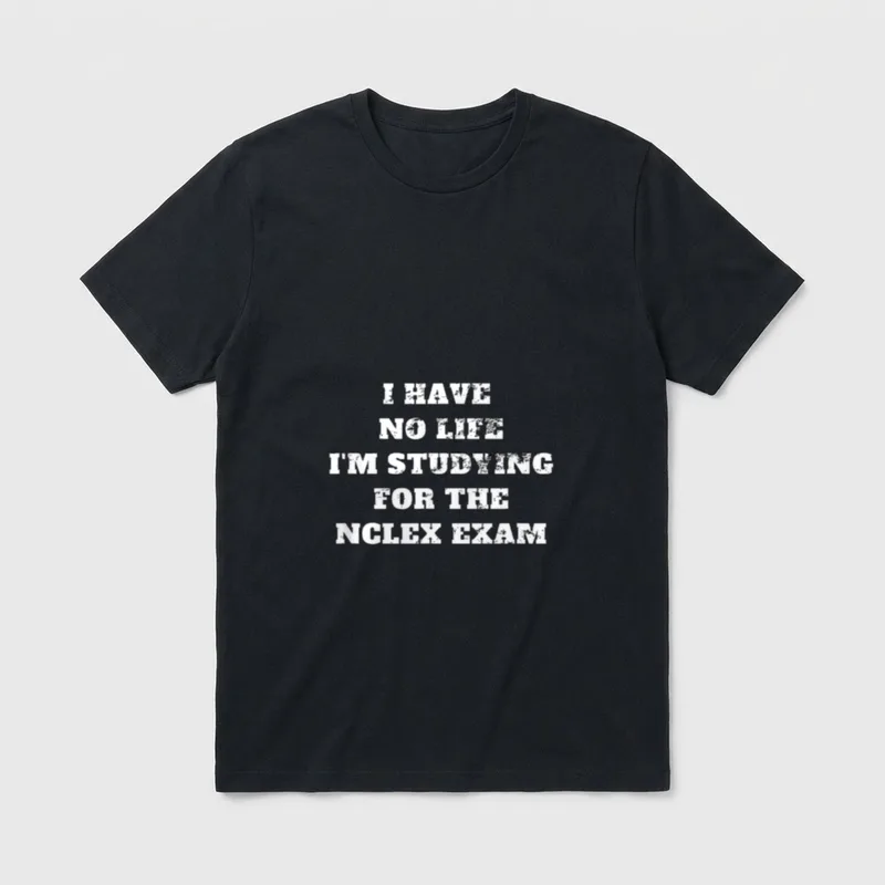 Studying for the Nclex Exam Nurse T-Shirt – Classic T-Shirt in Black