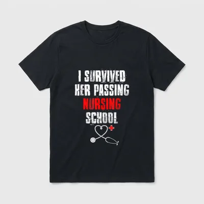 I Survived Her Passing Nursing CPR T-Shirt – Classic T-Shirt in Black