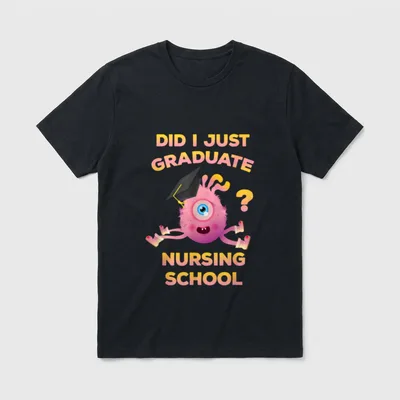 School Graduation Nurse Graduate T-Shirt – Classic T-Shirt in Black