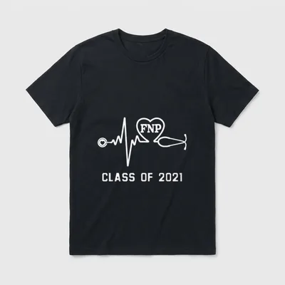 FNP Family Nurse Practitioner Graduation Class T-Shirt – Classic T-Shirt in Black