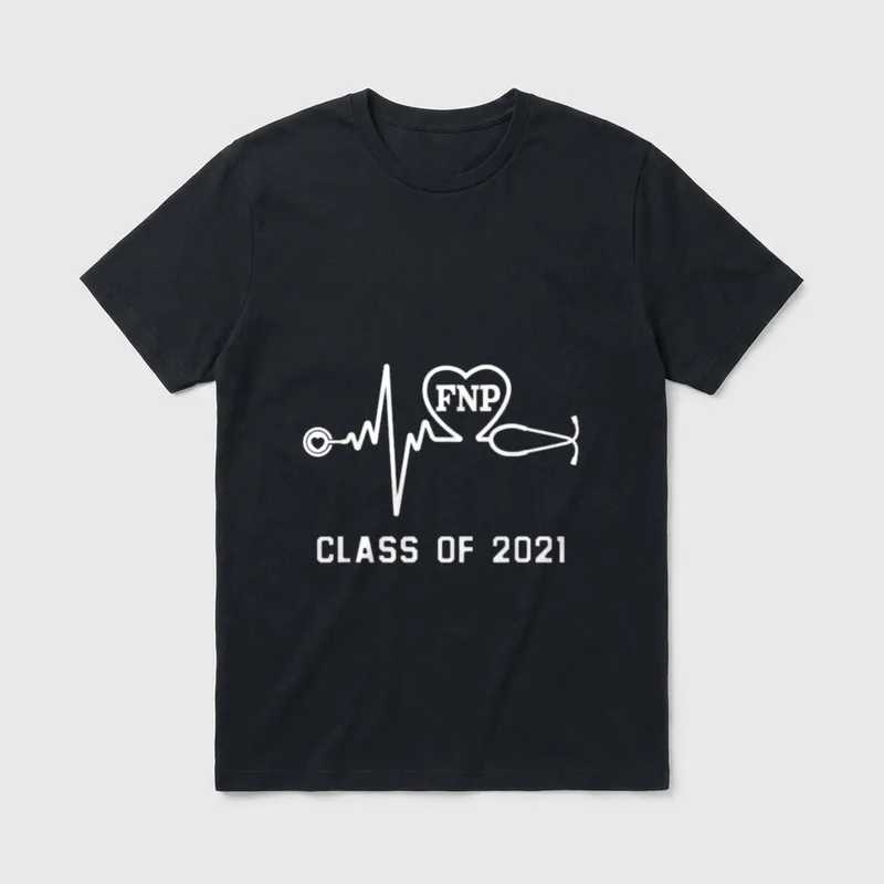 FNP Family Nurse Practitioner Graduation Class T-Shirt – Classic T-Shirt in Black