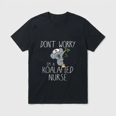 Nurse Koala Koalafied Nursing Qualified T-Shirt – Classic T-Shirt in Black