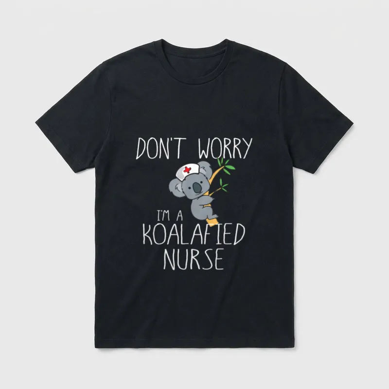 Nurse Koala Koalafied Nursing Qualified T-Shirt – Classic T-Shirt in Black