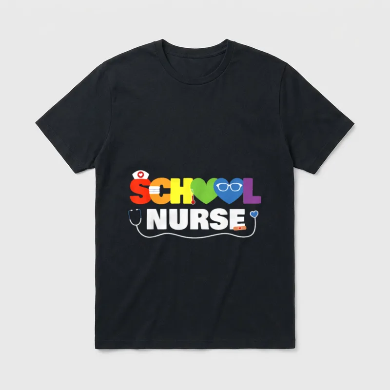School Nurse Registered Back to Nursing T-Shirt – Classic T-Shirt in Black