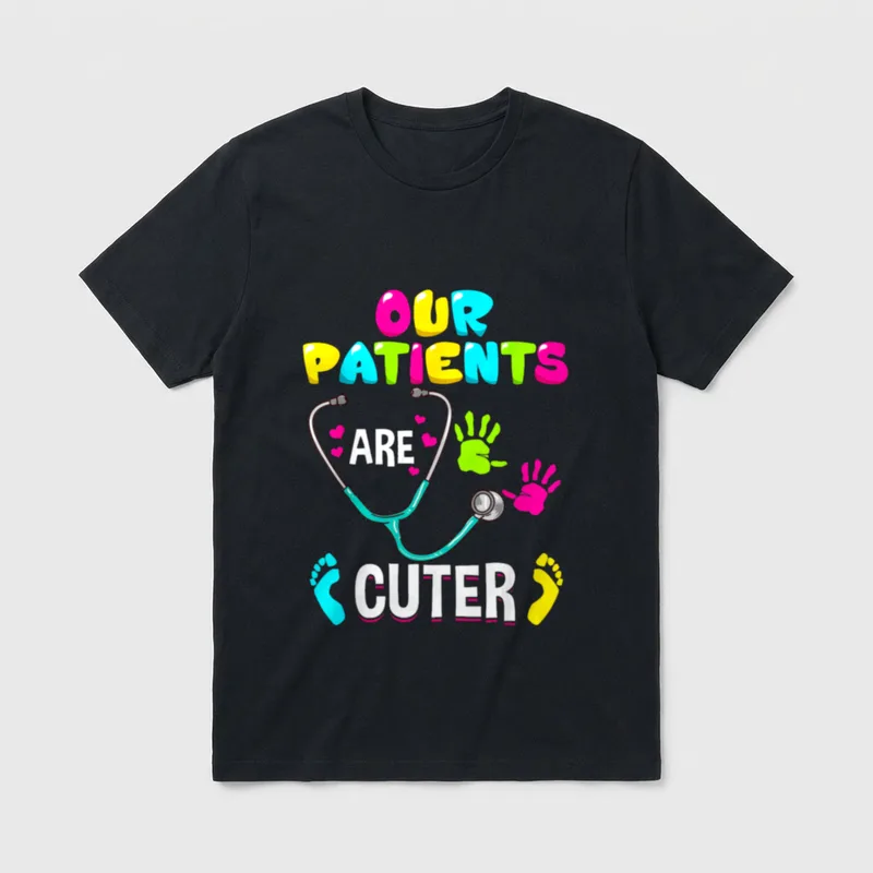 Funny Pediatric Nurse Hospital Staff Nursing T-Shirt – Classic T-Shirt in Black