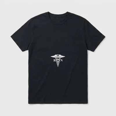 Rn Nurse Caduceus Medical Symbol Nursing T-Shirt – Classic T-Shirt in Black