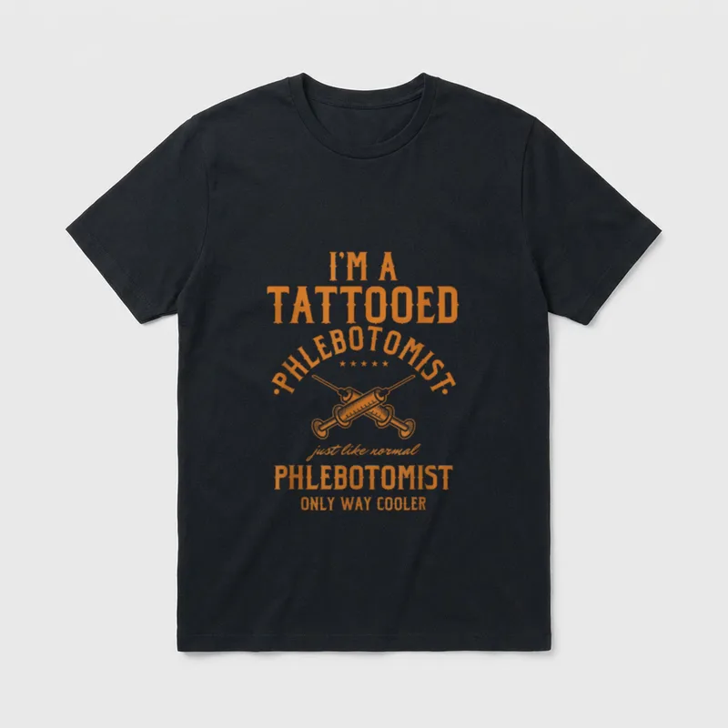 I'm a Tattooed Phlebotomist Phlebotomy Nurse T-Shirt – Classic T-Shirt in Black