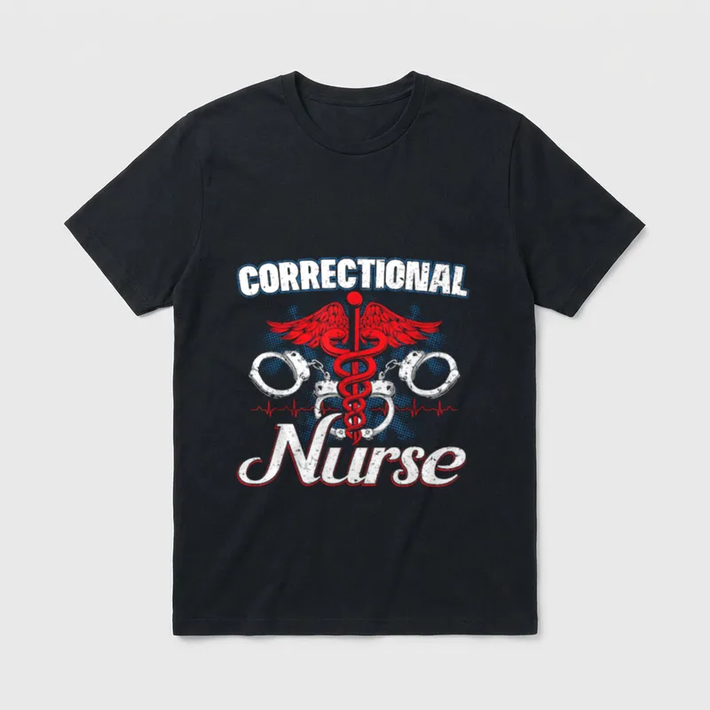 Custom Chimp Correction Officer Nursing Thin T-Shirt – Classic T-Shirt in Black