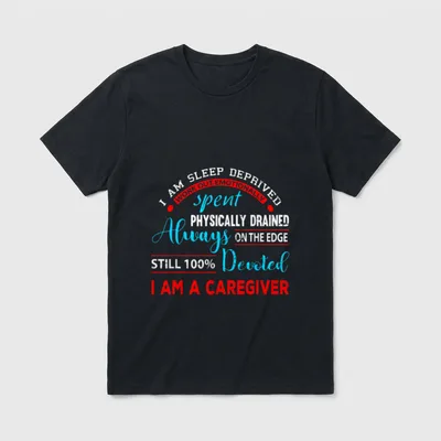 Sleep Deprived Caregiver Pedriatic Nurse T-Shirt – Classic T-Shirt in Black