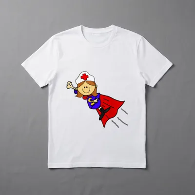 SmileteesJobs Funny Nurse Superhero Nursing T-Shirt – Classic T-Shirt in Black