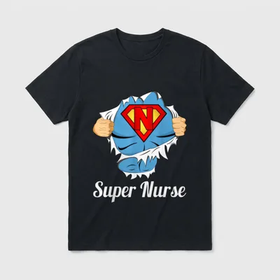 Super Nurse Superpower T-Shirt – Classic T-Shirt in Black