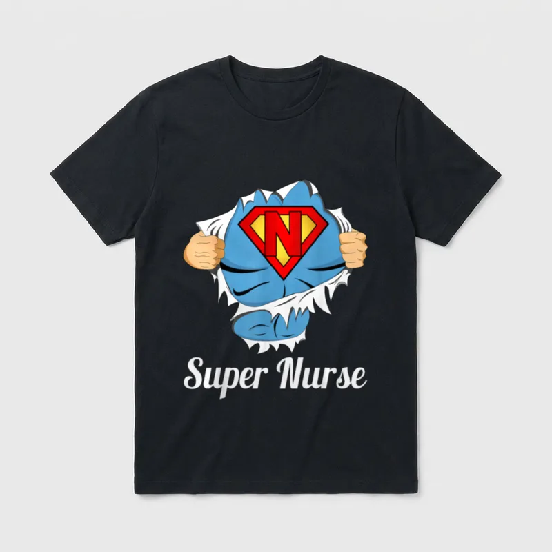 Super Nurse Superpower T-Shirt – Classic T-Shirt in Black