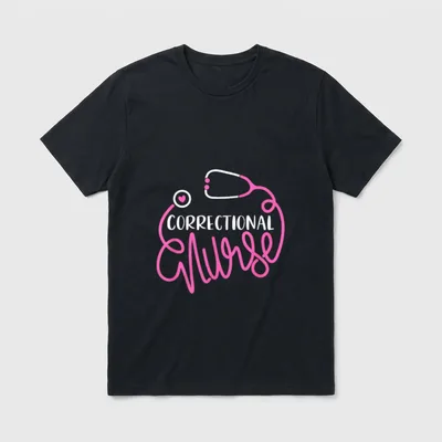 Correctional Nurse Funny Forensic Nursing Department T-Shirt – Classic T-Shirt in Black