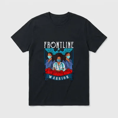 Frontline Warrior Nurse Lightweight T-Shirt – Classic T-Shirt in Black