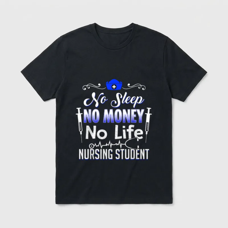 Funny Nursing Student T-Shirt – Classic T-Shirt in Black