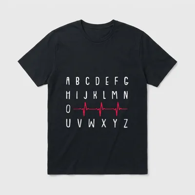 PQRST Nurse Funny EKG Registered Nursing T-Shirt – Classic T-Shirt in Black