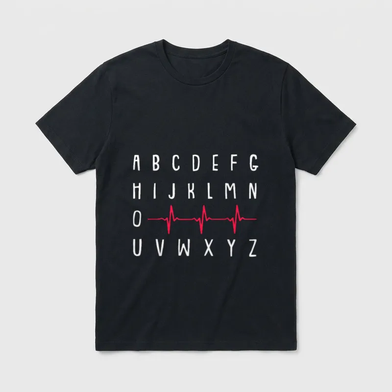 PQRST Nurse Funny EKG Registered Nursing T-Shirt – Classic T-Shirt in Black
