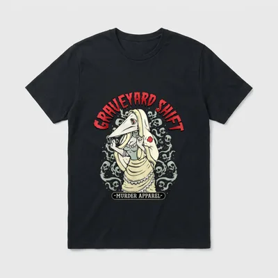 Plague Nurse Graveyard Shift Horror T-Shirt – Classic T-Shirt in Black