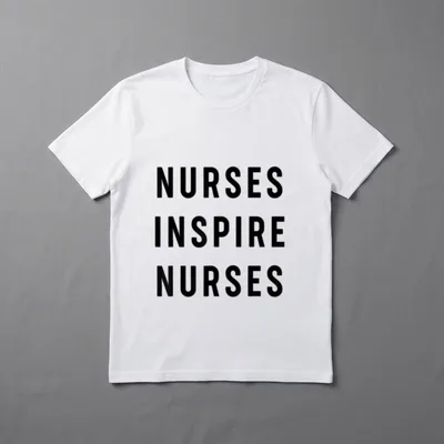 Nurses Inspire Inspiration T-Shirt – Bold lettering reading NURSES INSPIRE NURSES – Classic T-Shirt in Black