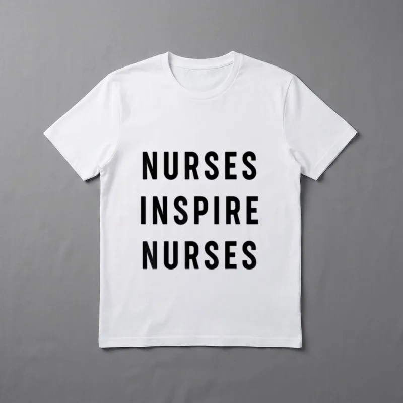 Nurses Inspire Inspiration T-Shirt – Bold lettering reading NURSES INSPIRE NURSES – Classic T-Shirt in Black