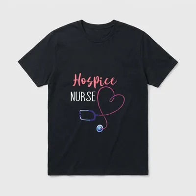 Hospice Nurse Terminal Care Work Registered T-Shirt – Classic T-Shirt in Black