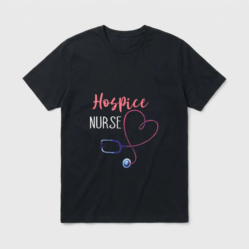 Hospice Nurse Terminal Care Work Registered T-Shirt – Classic T-Shirt in Black
