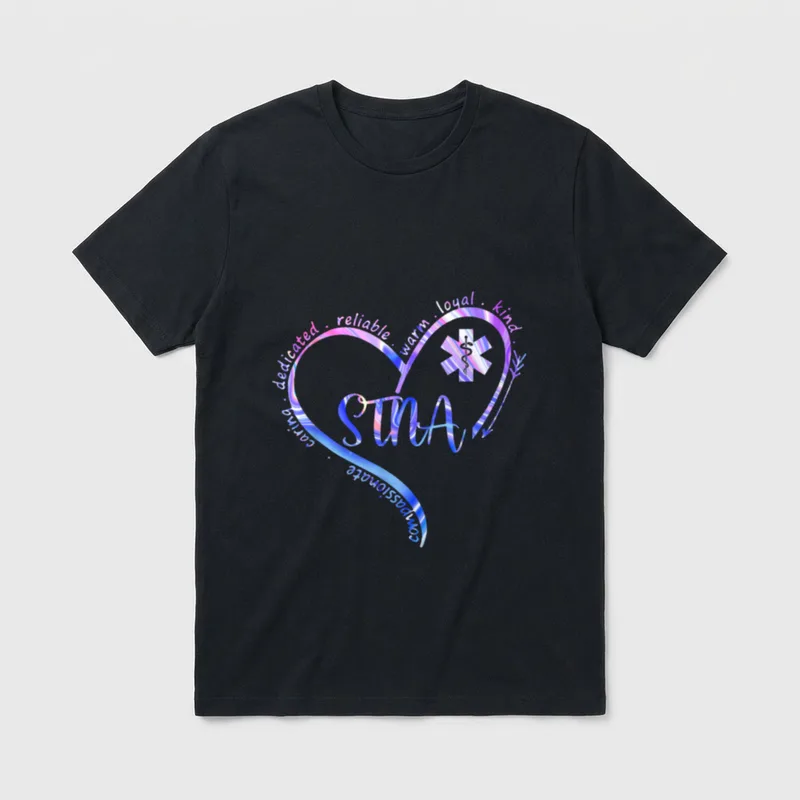 STNA Compassionate State Tested Nursing Assistant T-Shirt – Classic T-Shirt in Black