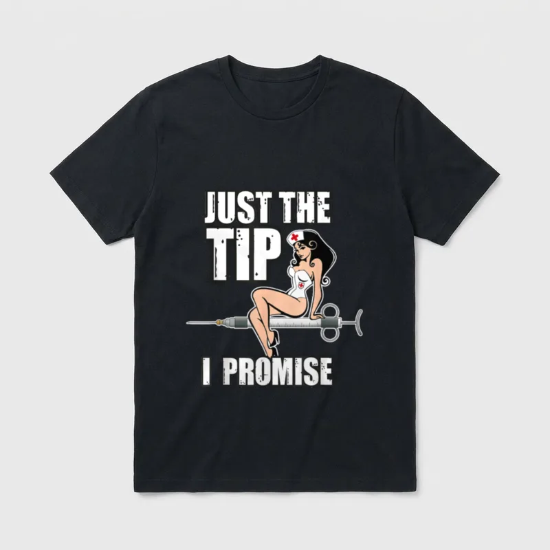 Nurse Doctor Just the Tip Syringe T-Shirt – Classic T-Shirt in Black