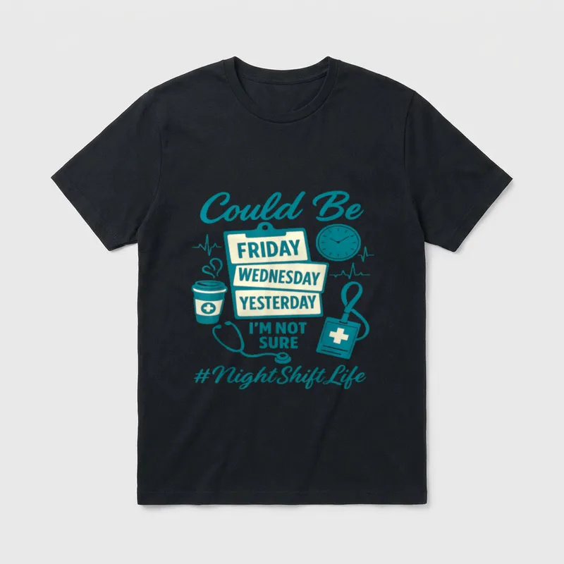 Nursing Night Shift Life Squad Nurse T-Shirt – Classic T-Shirt in Black