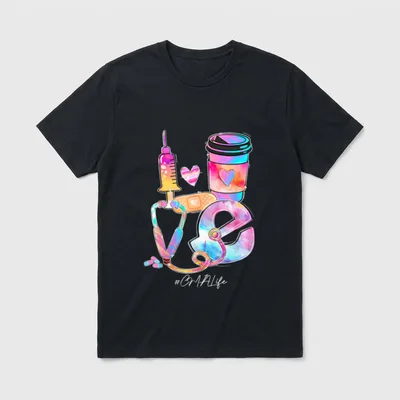 Dye Love CMA Life Stethoscope Nursing T-Shirt – Classic T-Shirt in Black