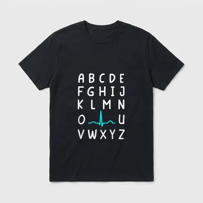 Nursing Student Nurse PQRST Alphabet Ekg T-Shirt – Classic T-Shirt in Black