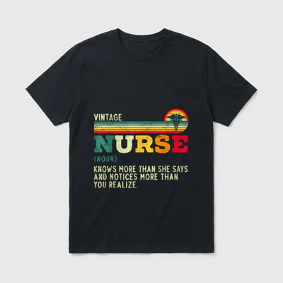 Nurse Definition Hospital Medical Registered Nursing T-Shirt – Classic T-Shirt in Black