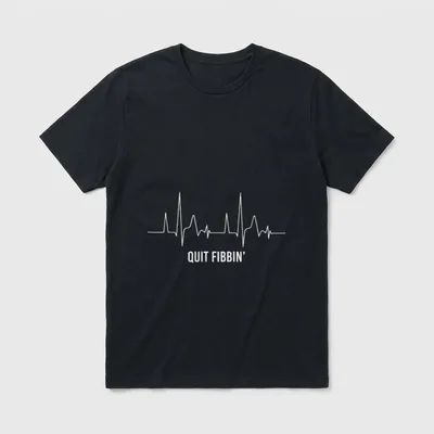 Fibbin AF Afib Atrial Fibrillation Nursing T-Shirt – Classic T-Shirt in Black