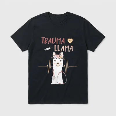 Nurse EMT Paramedic Nursing Alpaca T-Shirt – Classic T-Shirt in Black