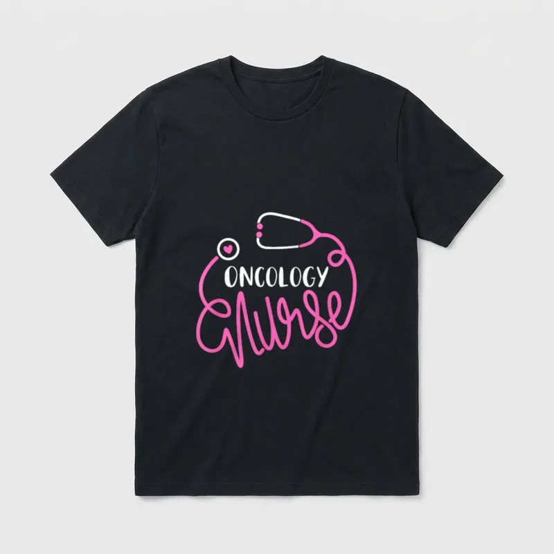 Oncology Nurse Funny Oncologist Nursing Department T-Shirt – Classic T-Shirt in Black