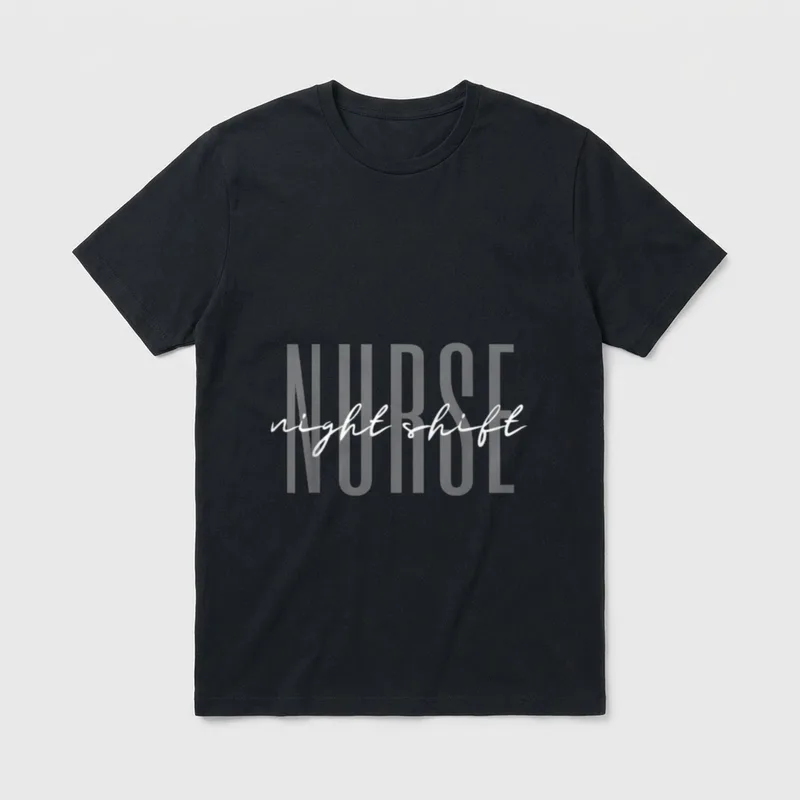 Night Shift Nurse Overnight Funny Nursing T-Shirt – Classic T-Shirt in Black