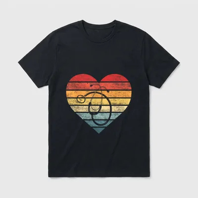 Nurse Retro Vintage Stethoscope Heart Nursing T-Shirt – Classic T-Shirt in Black