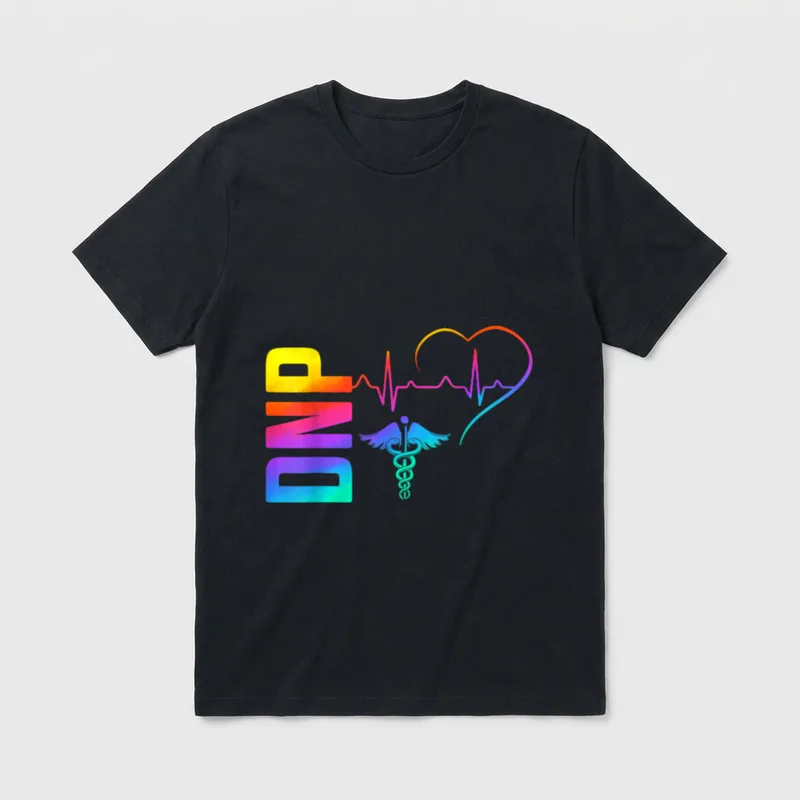 DNP Doctor of Nursing Practice Heartbeat T-Shirt – Classic T-Shirt in Black